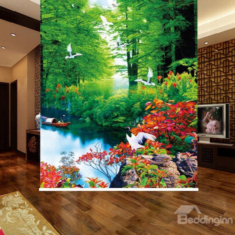Colored Nature Scenery 3d Printed Blackout Roller Shades