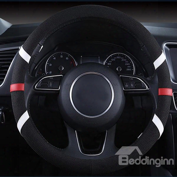 Easy Breathable And Install Fantastic Design With Ribbon Style Car Steering Wheel Cover