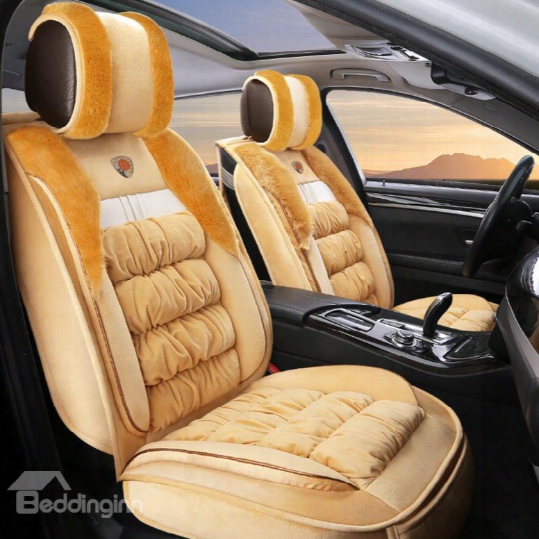 Elegant And Graceful Superior Warm Plush Winter Universal Car Seat Covers