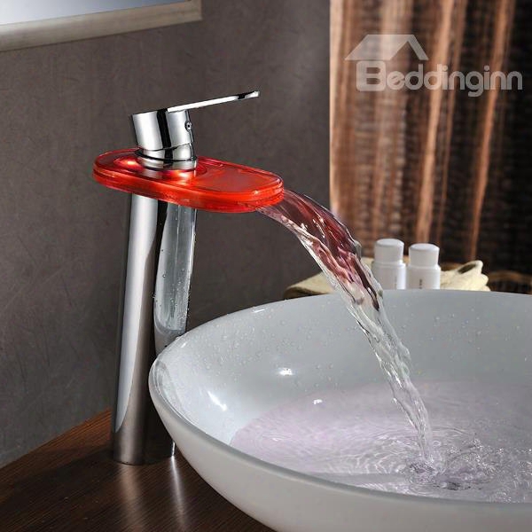 Elegant High Quality Led Cooor Changing Bathroom Sink Faucet
