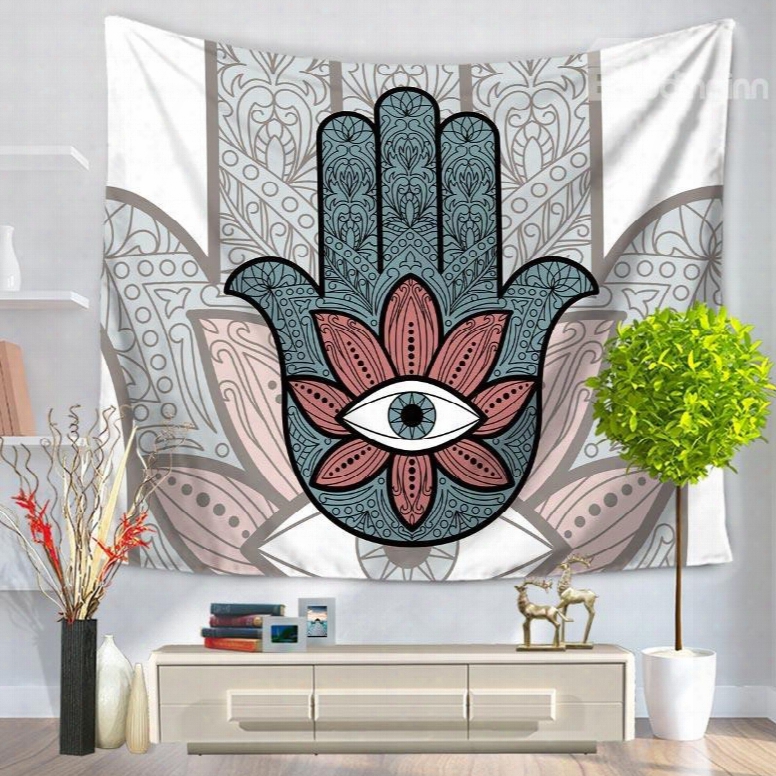 Floral Eyes And Palm€™s Shadow Exotic Style Decorative Hanging Wall Tapestry