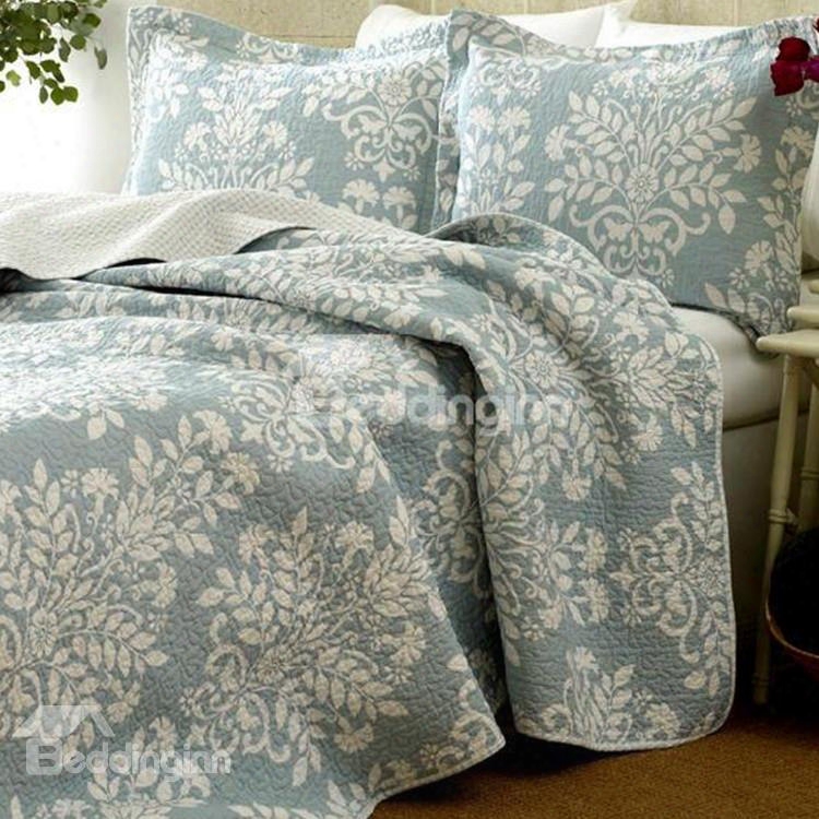 Floral Print Country Style 3-piece Cotton Bed In A Bag