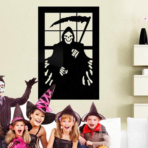 Halloween Horror Festival Decoration The Death Grim Reaper Removable Wall Sticker