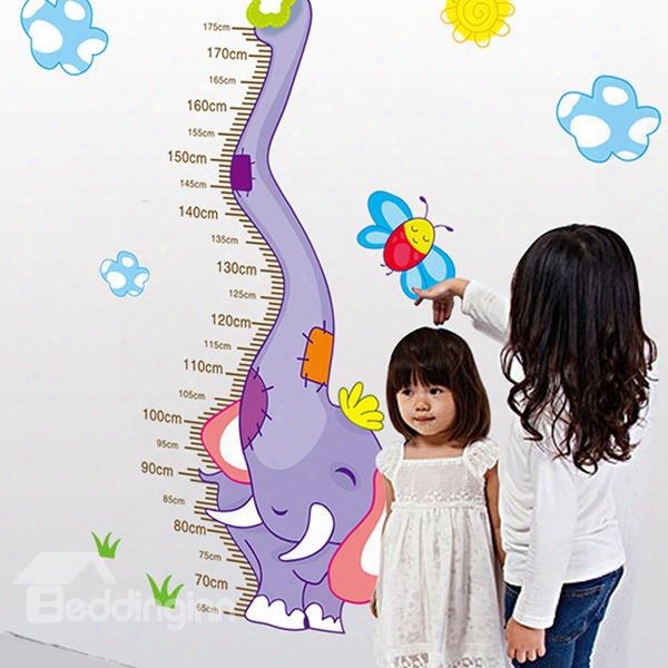 Hot Sale El Ephant Height Measurement Kids Wall Stickers For Home Decoration