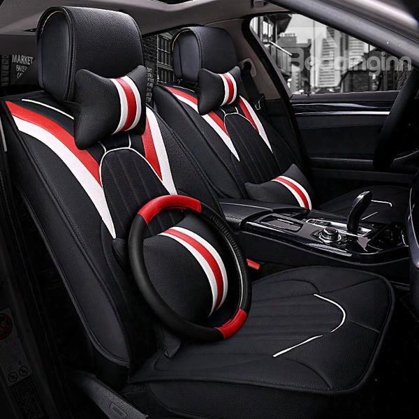 Luxury Textured Not Fade And Durable Pvc Leather Material Universal Car Seat Cover