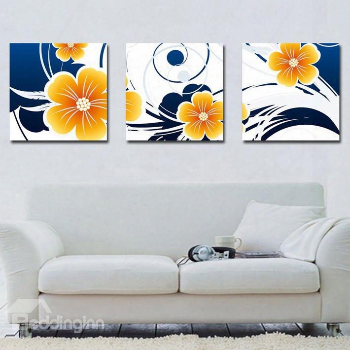 New Arrival Fancy And Elegant Yellow Flowers Canvas Wall Prints