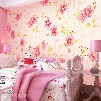 Pink and Red Petals with Yellow Leaves Waterproof and Eco-friendly 3D Wall Mural