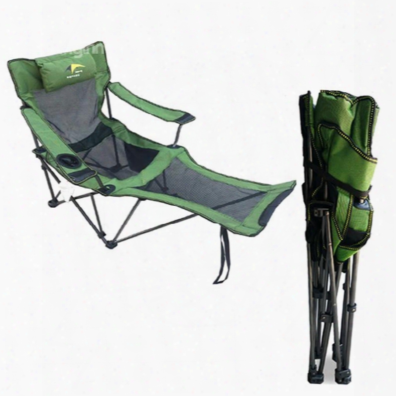 Reclining Chair With Headrest Lightweight Foldable Portable For Camping