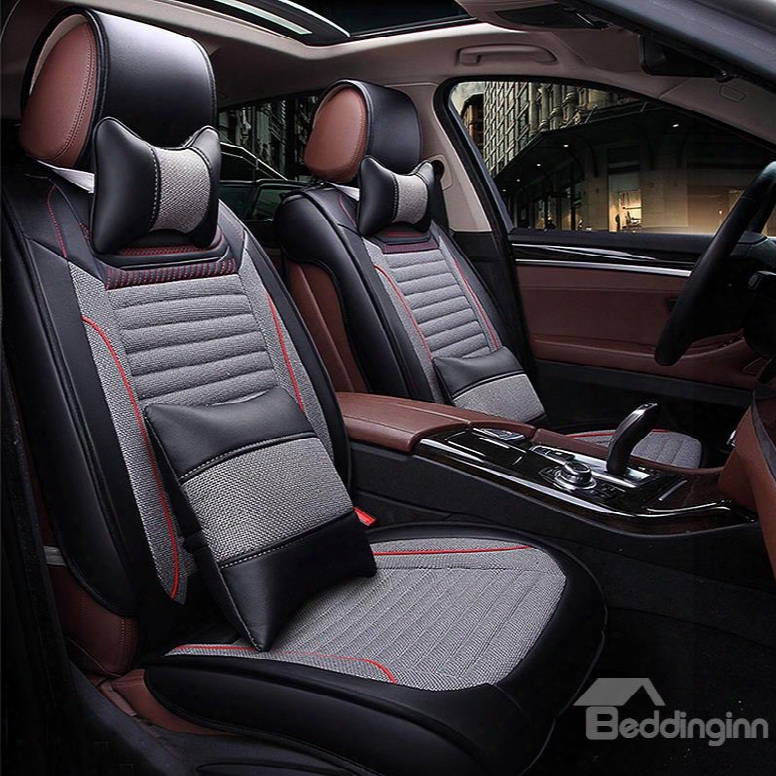 Rubbing And Thermostability Luxury Contrast Color Style Universal Five Car Seat Cover