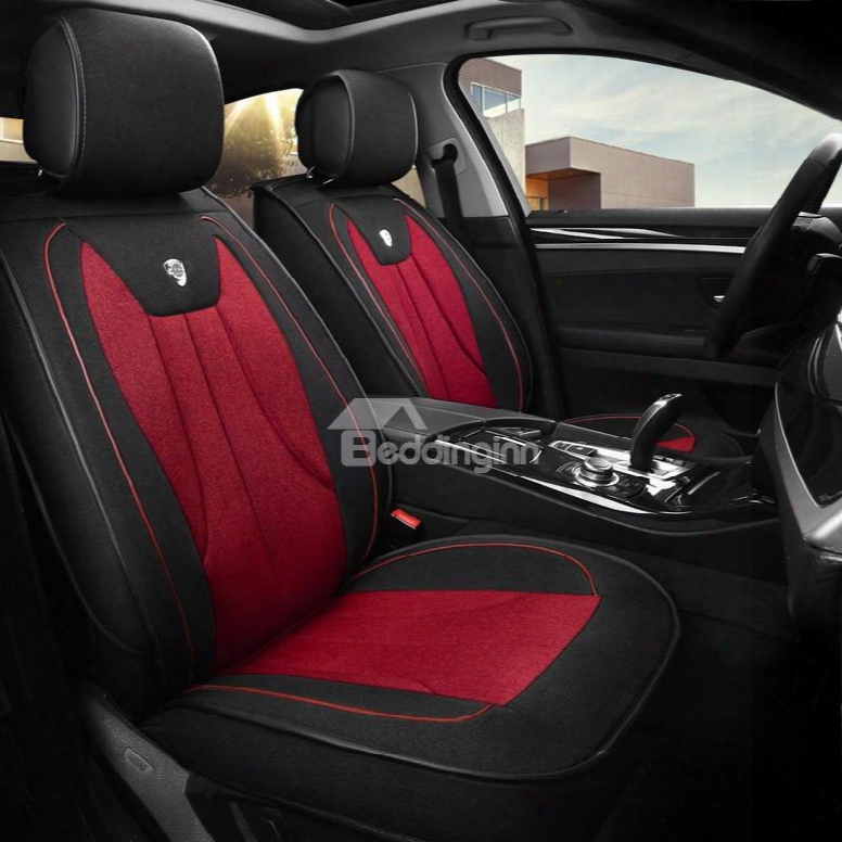 Simple And Generous Design Color Blocking Durable Universal Car Seat Cover