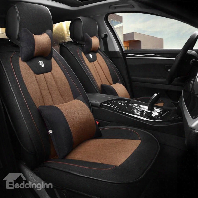 Simple And Geneerous Design Color Blocking Extravagant Universal Car Seat Cover