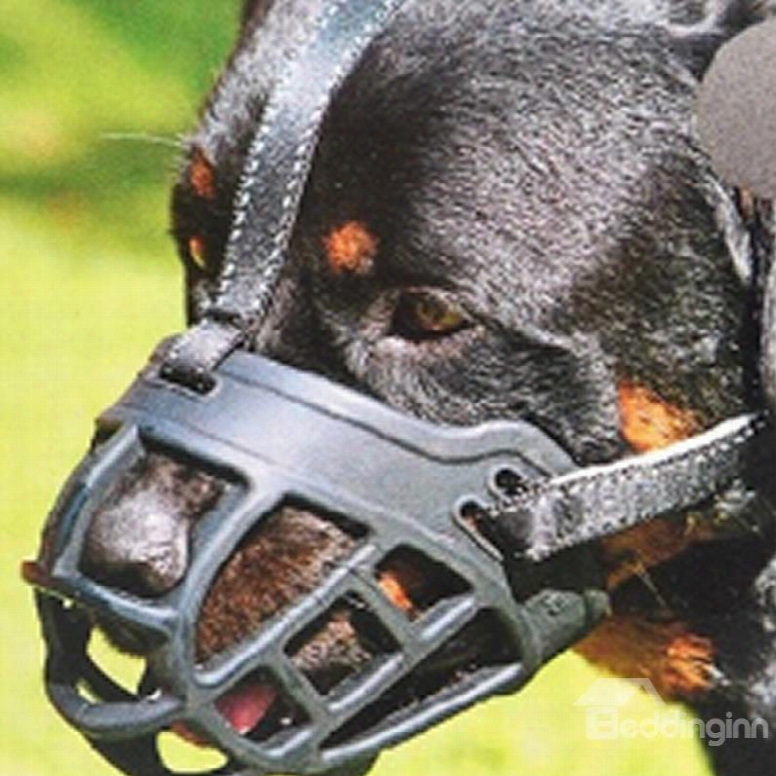 Soft Silicone Muzzles-adjustable Breathable Biting Chewing Barking Training Dog Mask