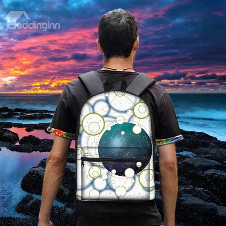 Structure Ball Complex 3d Pattern School Outdoor For Man&woman Backpack