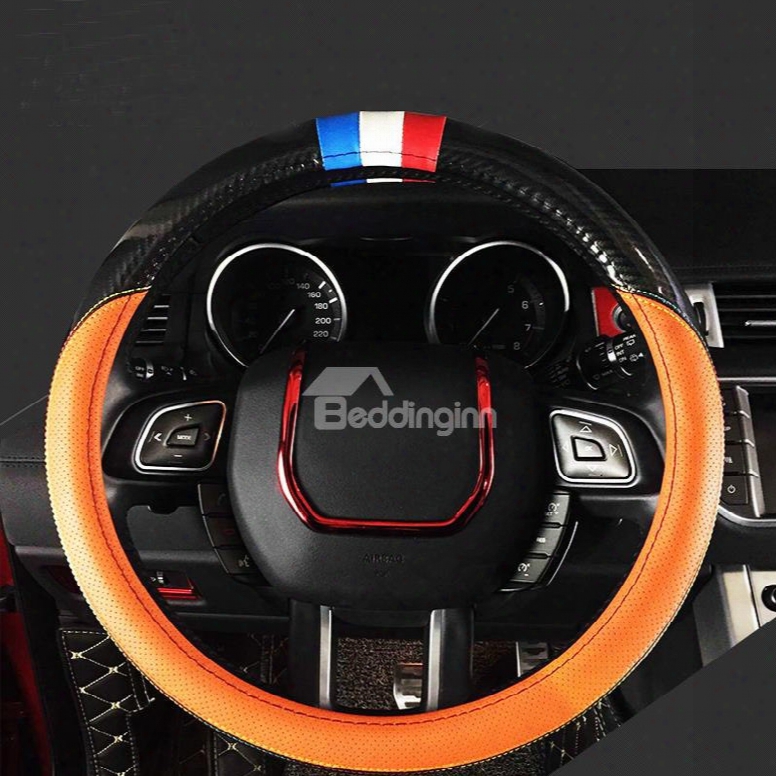 Super Luxury Sport Design Carbon Fiber With Pu Material Medium Car Steering Wheel Coverr