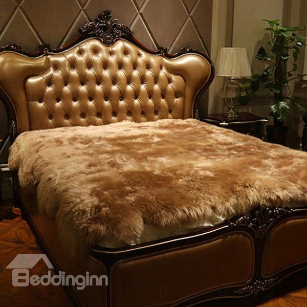 Ultra Soft And Comfortable Sheepskin Cameo Brown Blanket