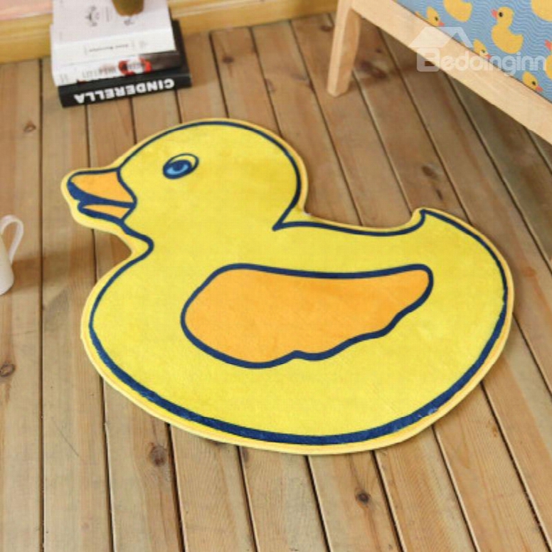 Yellow Duck Shape Pol Yester Baby Play Floor Mat/crawling Pad
