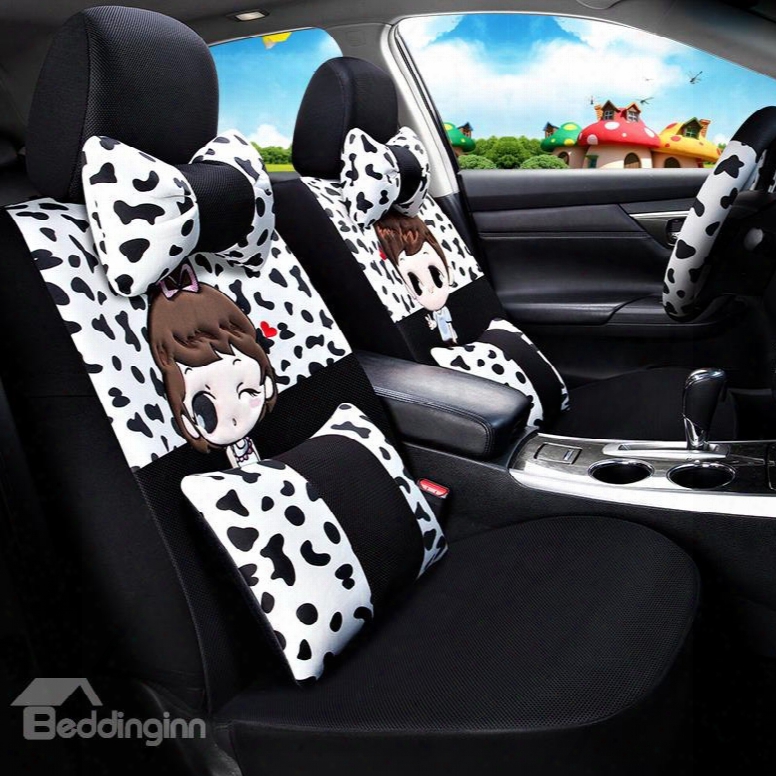 Youthful Lovely Colorful Cartoon Character Universal Car Seat Ocvers