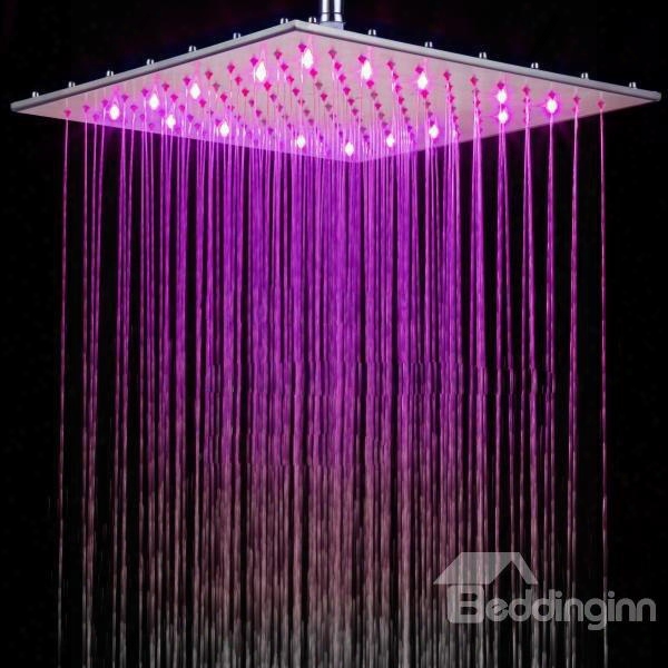 16 Inches All Copper Led Color-changing Shower Head Faucet