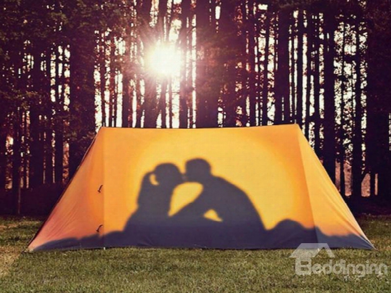 3-person Couple Kiss With Sunshine 3d Printed Pattern Outdoor Waterproof Campingtent