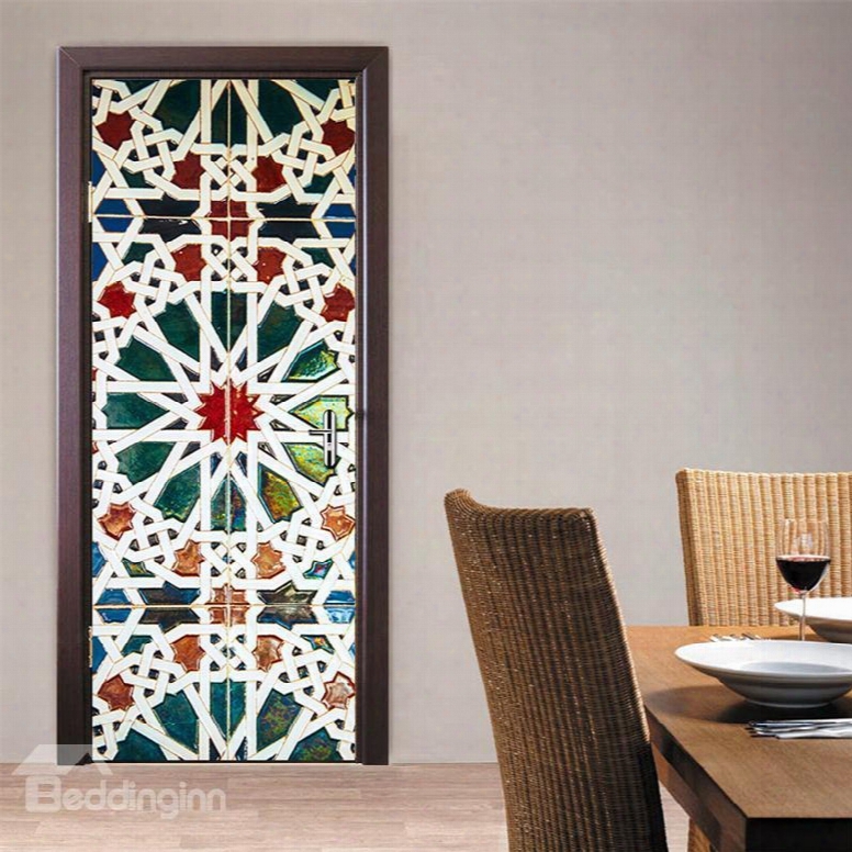 30␔79in Bohemian Style Pvc Environmental And Waterproof 3d Door Mural