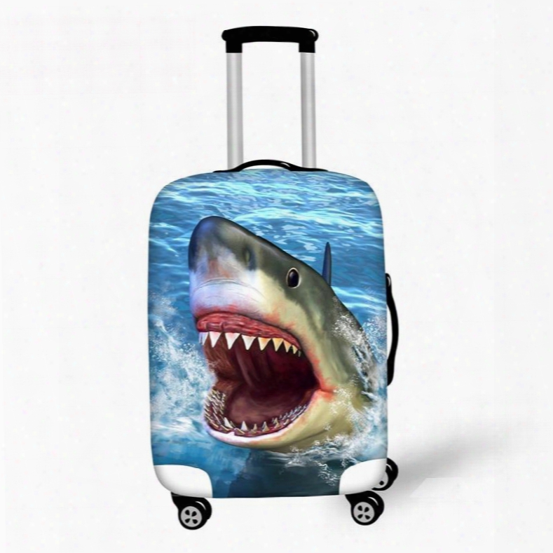 3d Printing Shark Spandex Travel Dust Proof Luggage Cover