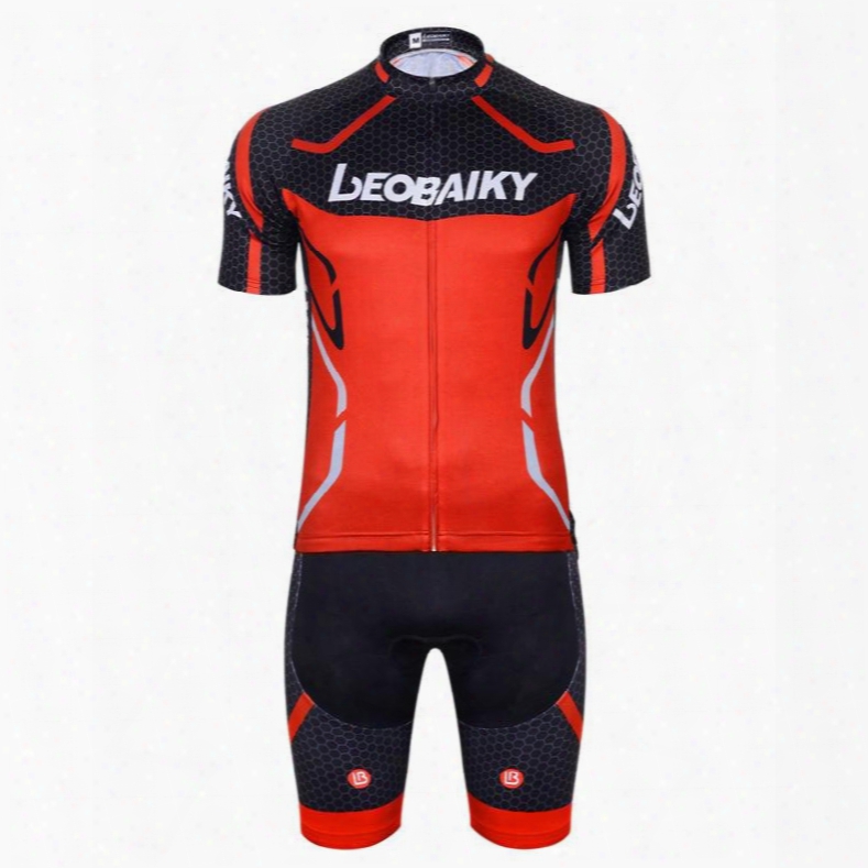 3d Silicone Padded Red For Bike Men Cycling Jersey Set