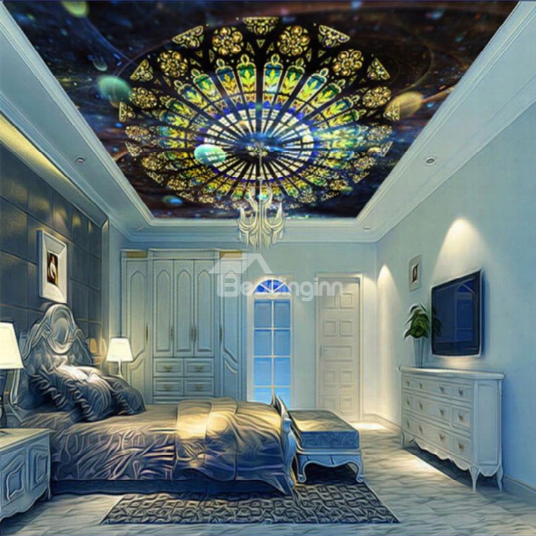 3d Strasbourg Cathedral Ceiling Printed Waterproof Durable And Eco-friendly Ceiling Murals