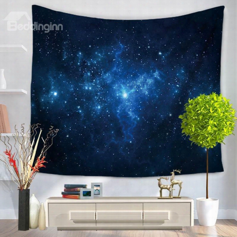 Blue Galaxy Universe Milky Way Pattern Decorative Hanging Wall Tapestry