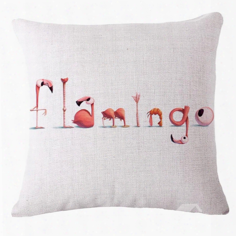 Chic Flamingo Art Design Square Throw Pillow