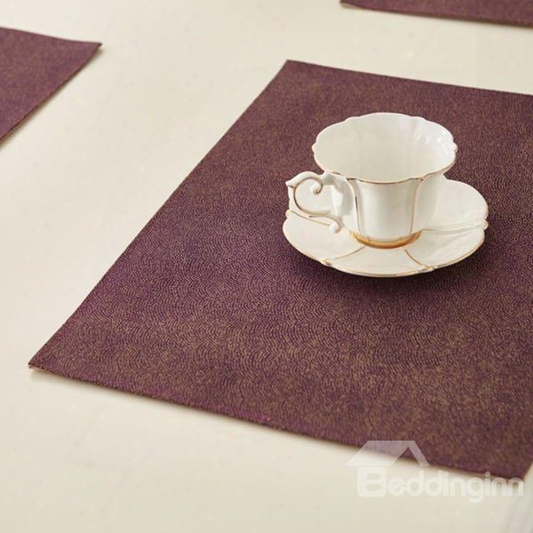 Classical Fabric Pure Color Stain Resistant Washable Dining Room Decorative Table Placemat