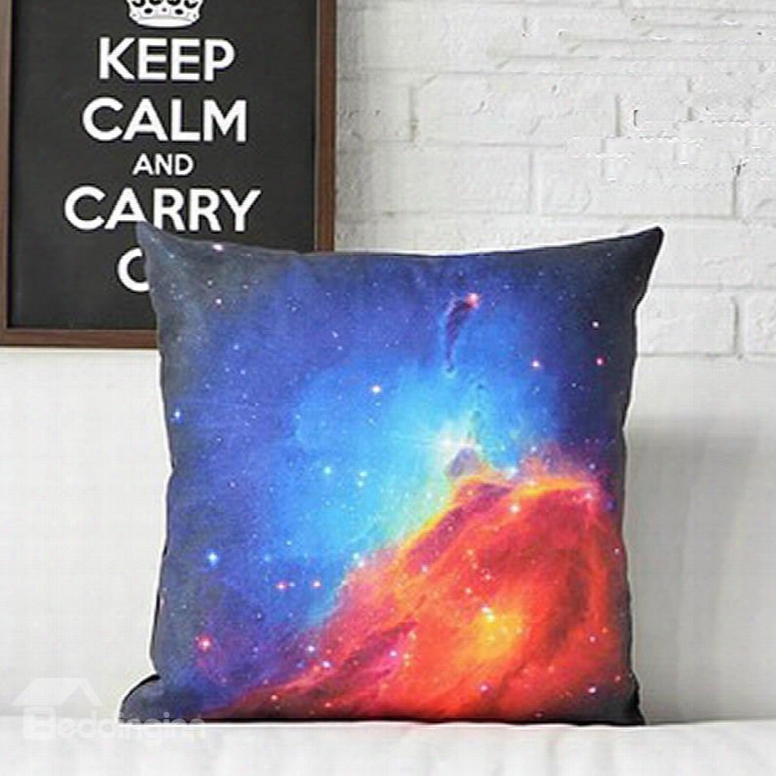 Colorful Clouds And Galaxy Prints Plush Throw Pillowcases