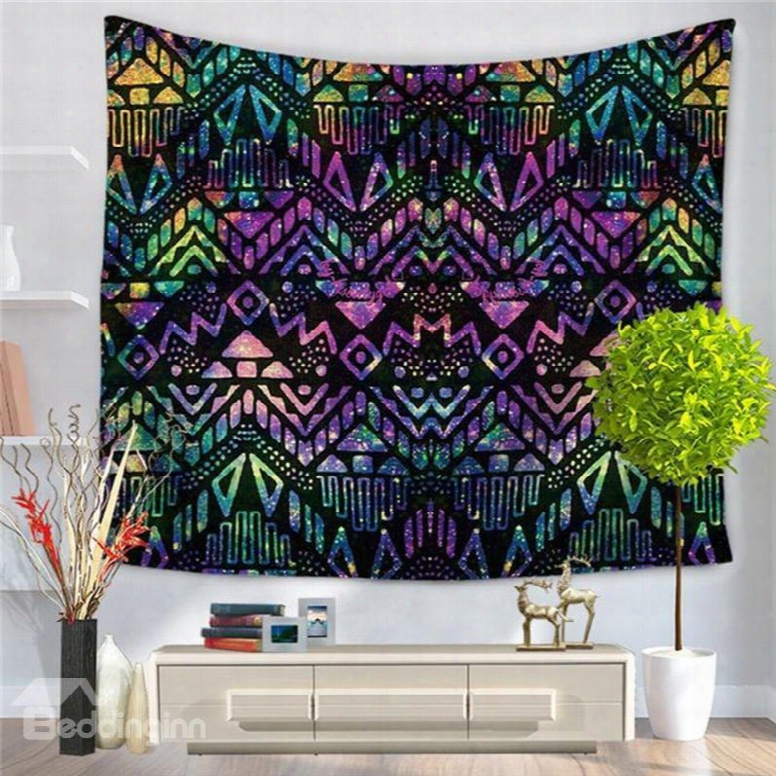 Colorful Mandala Patt Ern Ethnic Style Decorative Hanging Wall Tapestry