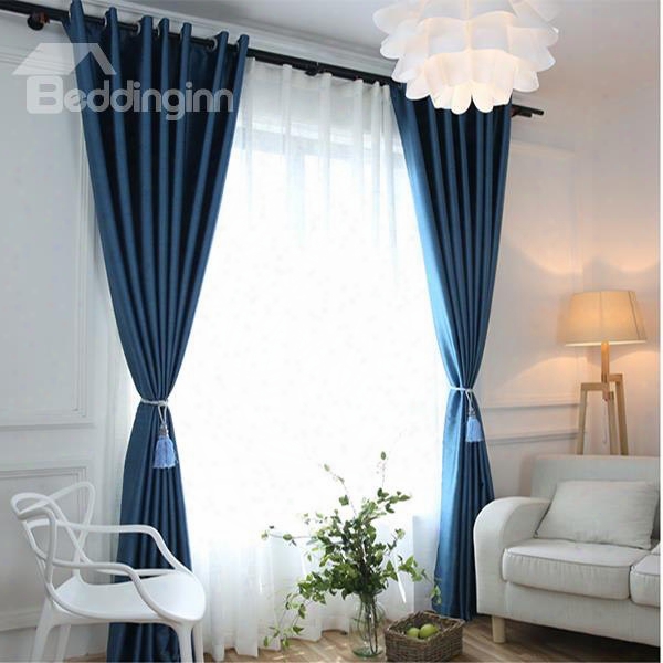 Concise Pure Colored Embossed High Density Blackout Drapes