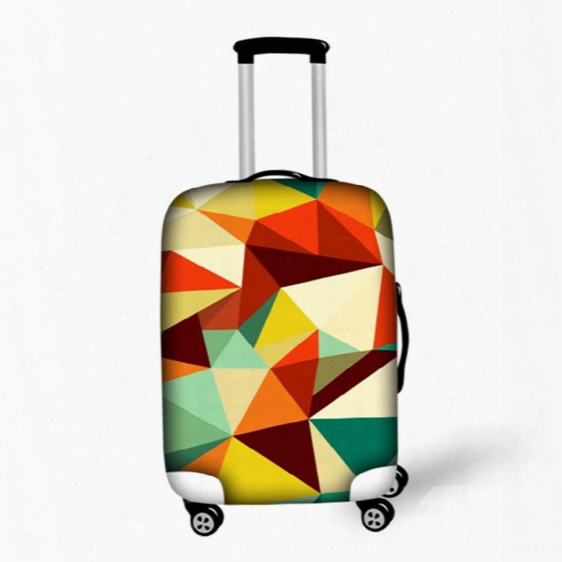 Creative Gepmetry Pattern 3d Painted Luggage Protect Cover