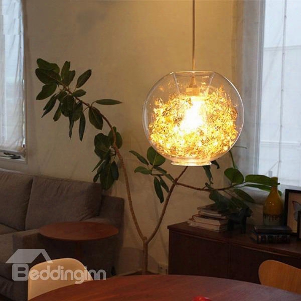 Creative Northern Europe Style Spherical Glass Ceiling Light