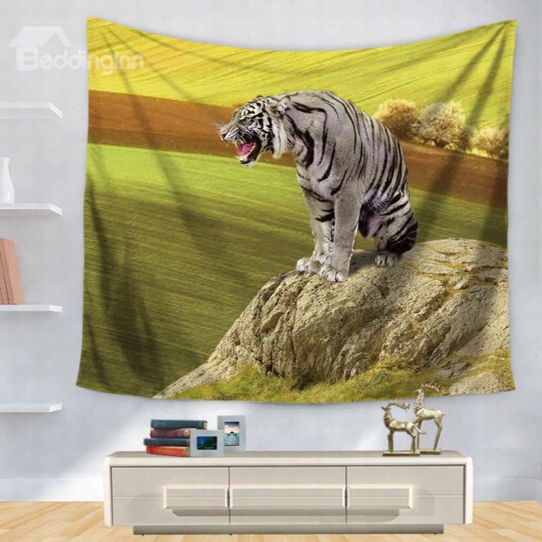 Cruel Tiger And Wide Field Pattern Decorative Hanging Wall Tapestry