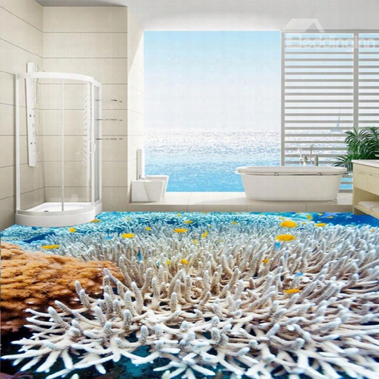 Fascinating Beautiful Corals Thicket In The Sea Pattern Waterproof 3d Floor Murals