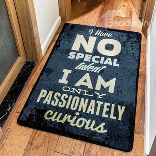 Fashin Design Rectangle Letters Pattern Area Rug