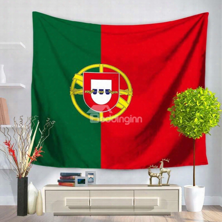 Flag Of Portugal Design Decorative Hang Ing Wall Tapestry