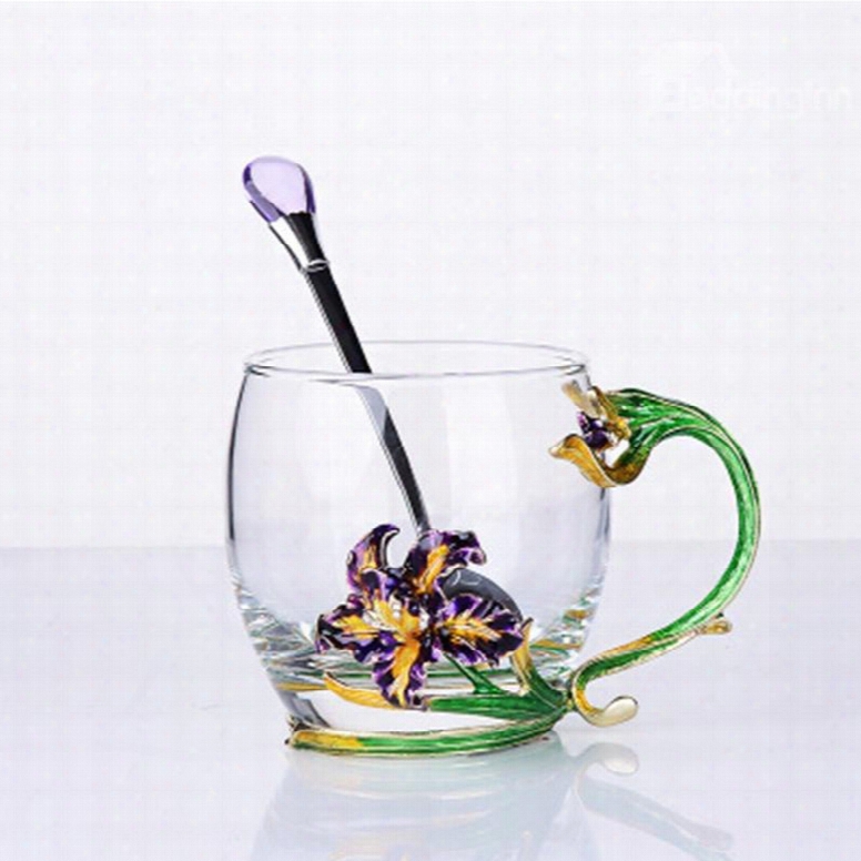 High Grade Enamel Glass Modern And Fashion Business Cup Sets