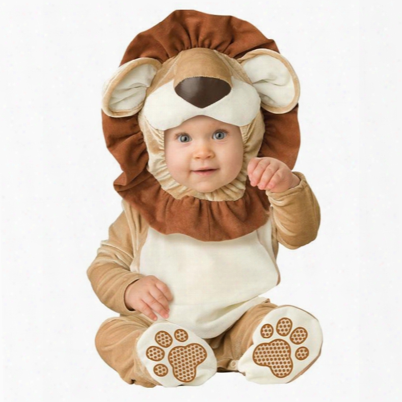 Little Lion Shaped Tails Decoration Polyester Beige Baby Costume