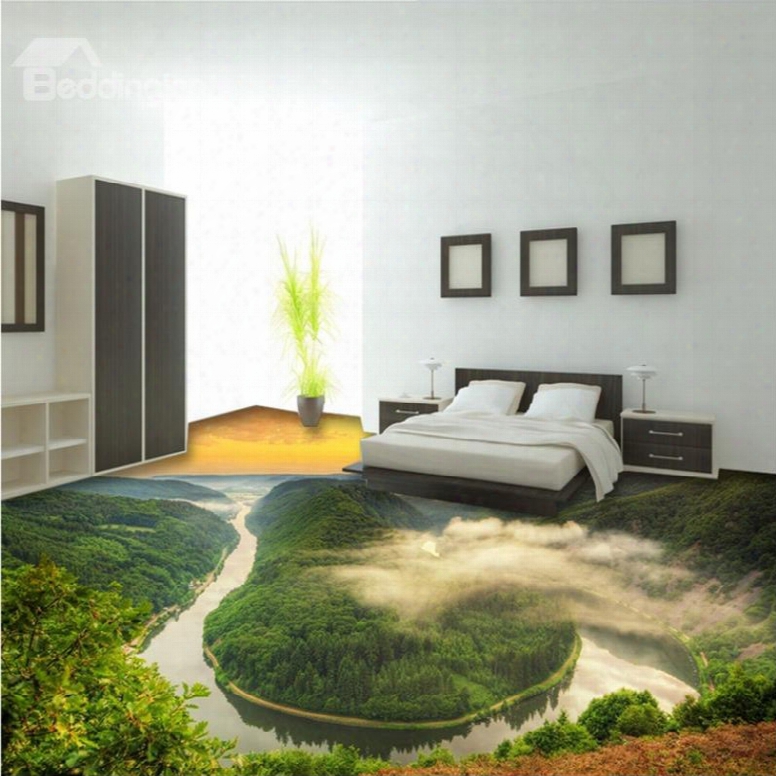 Magnificent Sunset Natural Scenery Print Nonslip And Watdrproof 3d Floor Murals