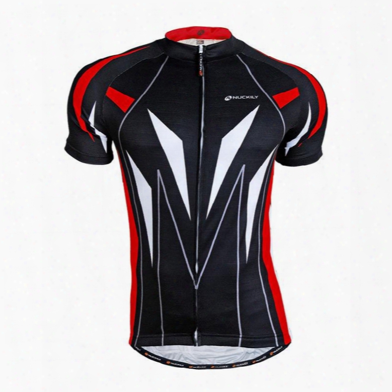 Male Black Full Zipper Road Bike Jersey Breathable Quick-dry Cycling Jersey