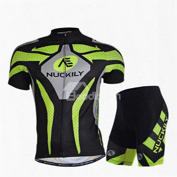 Male Black Short Sleeve Bike Jersey With Full Zipper Quick-dry Cycling Suit