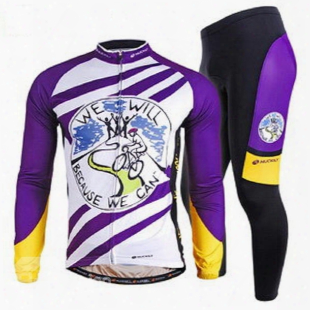 Male Purple Strip Cartoon Breathable Bike Jersey With Full Zipper Quick-dry Cycling Suit