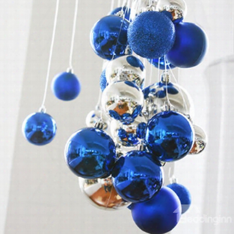 Muticolor Balls Decorations Pendant Pack Of 60 Pcs Festival Christmas Decoration