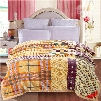 Plaid and Grid Cream Embroidery Flannel Fleece Bed Blankets