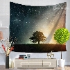 Tree of Life under the Galaxy Milky Way Pattern Decorative Hanging Wall Tapestry