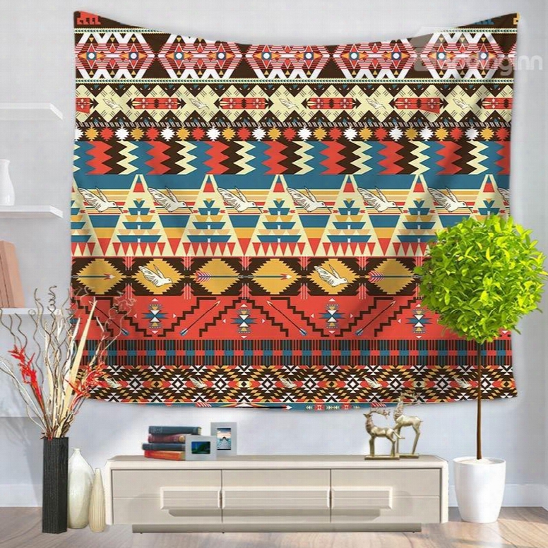 Psychedelic Mandala Indian Pattern Ethnic Style Decorative Hanging Wall Tapestry