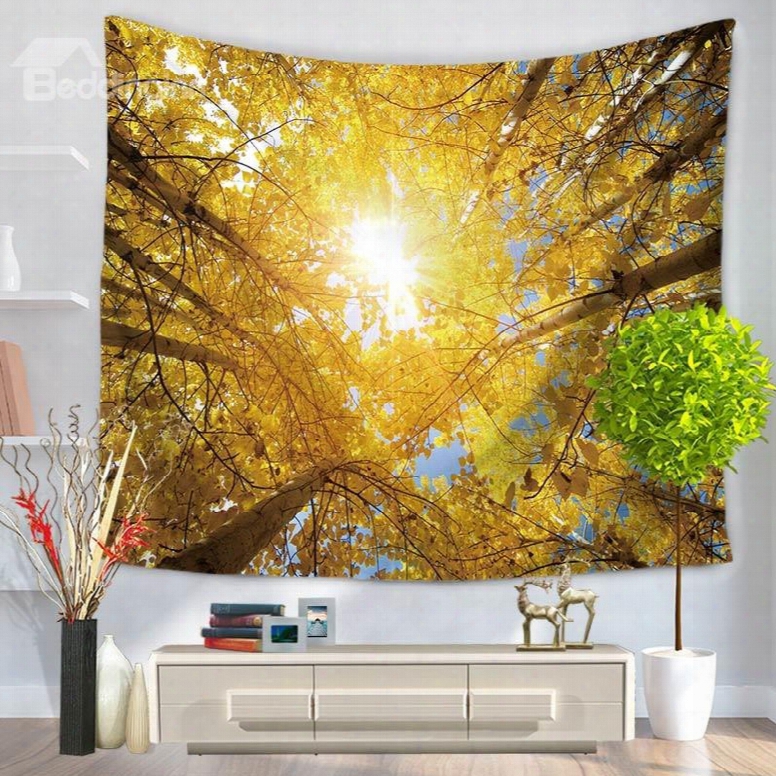 Shadows Of Trees Sunlight Mother Earth Theme Pattern Decorative Hanging Wall Tapestry